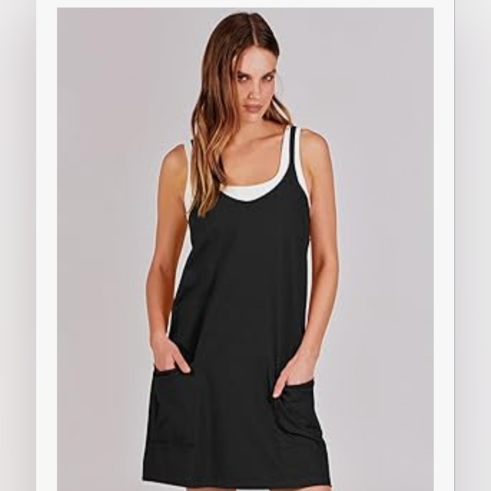 ANRABESS Women Athletic Dress Summer Tennis Workout Active Sports Mini Romper